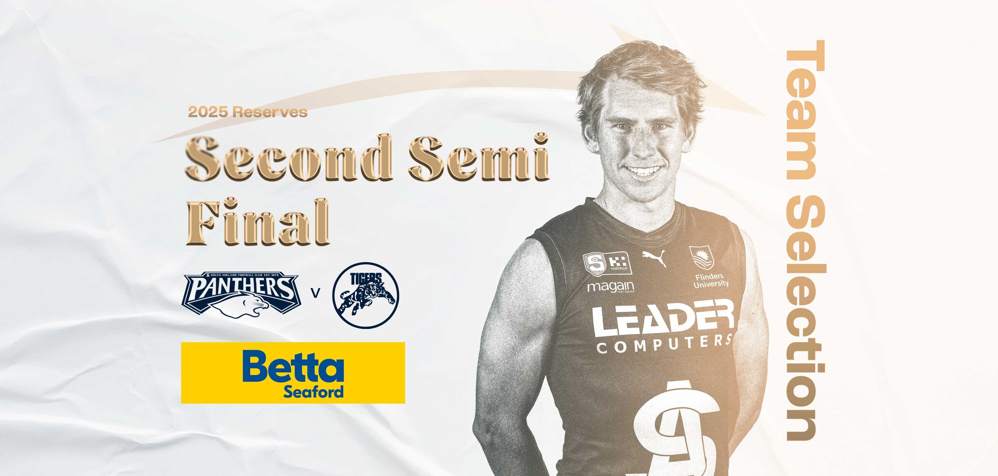 BETTA Team Selection: Reserves Second SF v Glenelg BETTA Team Selection: Reserves Second SF v Glenelg